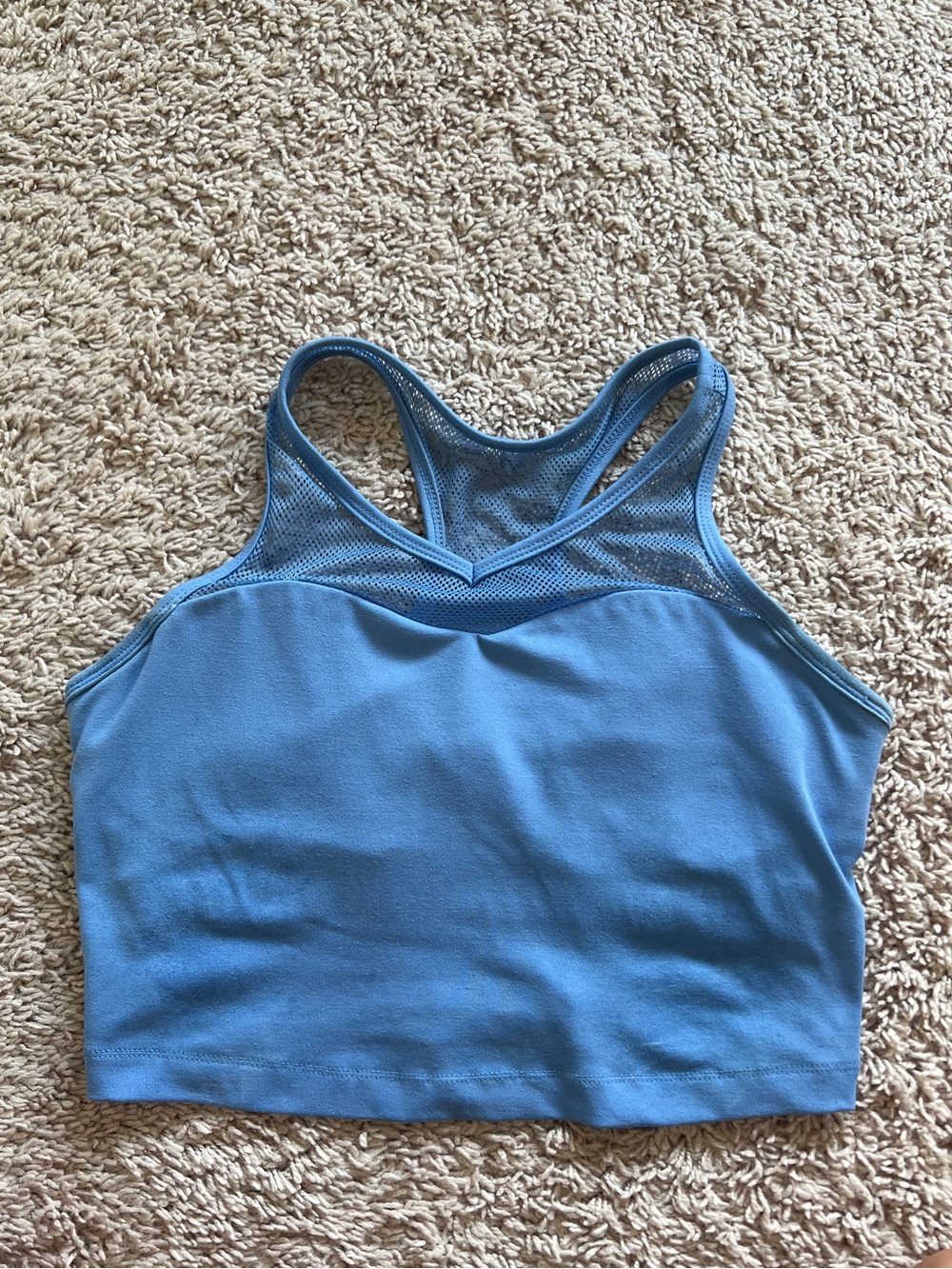 Kiava Periwinkle Blue Sweetheart Crop Top Size Small | Women’s Workout Tank